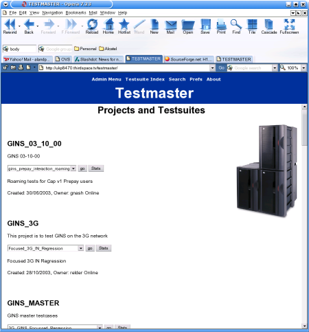 Testsuite list